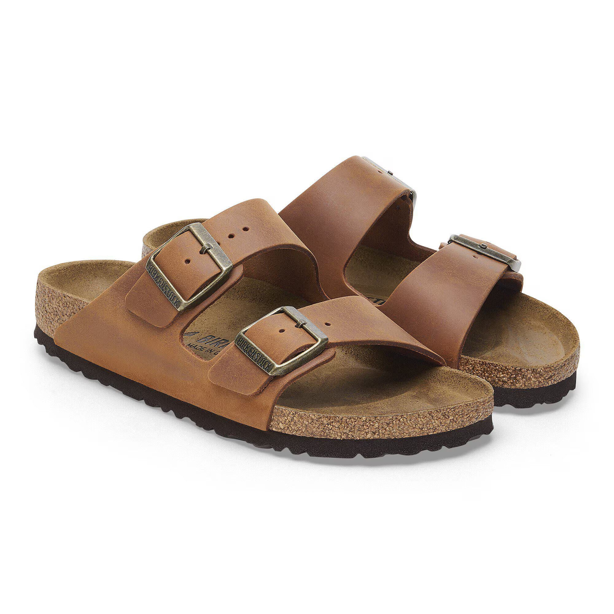Birkenstock Arizona Soft Footbed Oiled Cognac