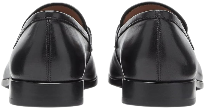 Ferragamo Benford Mens Black Leather Slip On Loafer Shoe 755992