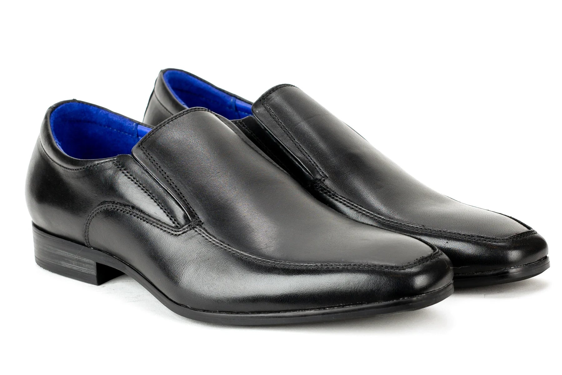 Mirage Regal Men's Dress Black Leather Slip On Shoe Apron Toe Thin Elegan shoes Irving