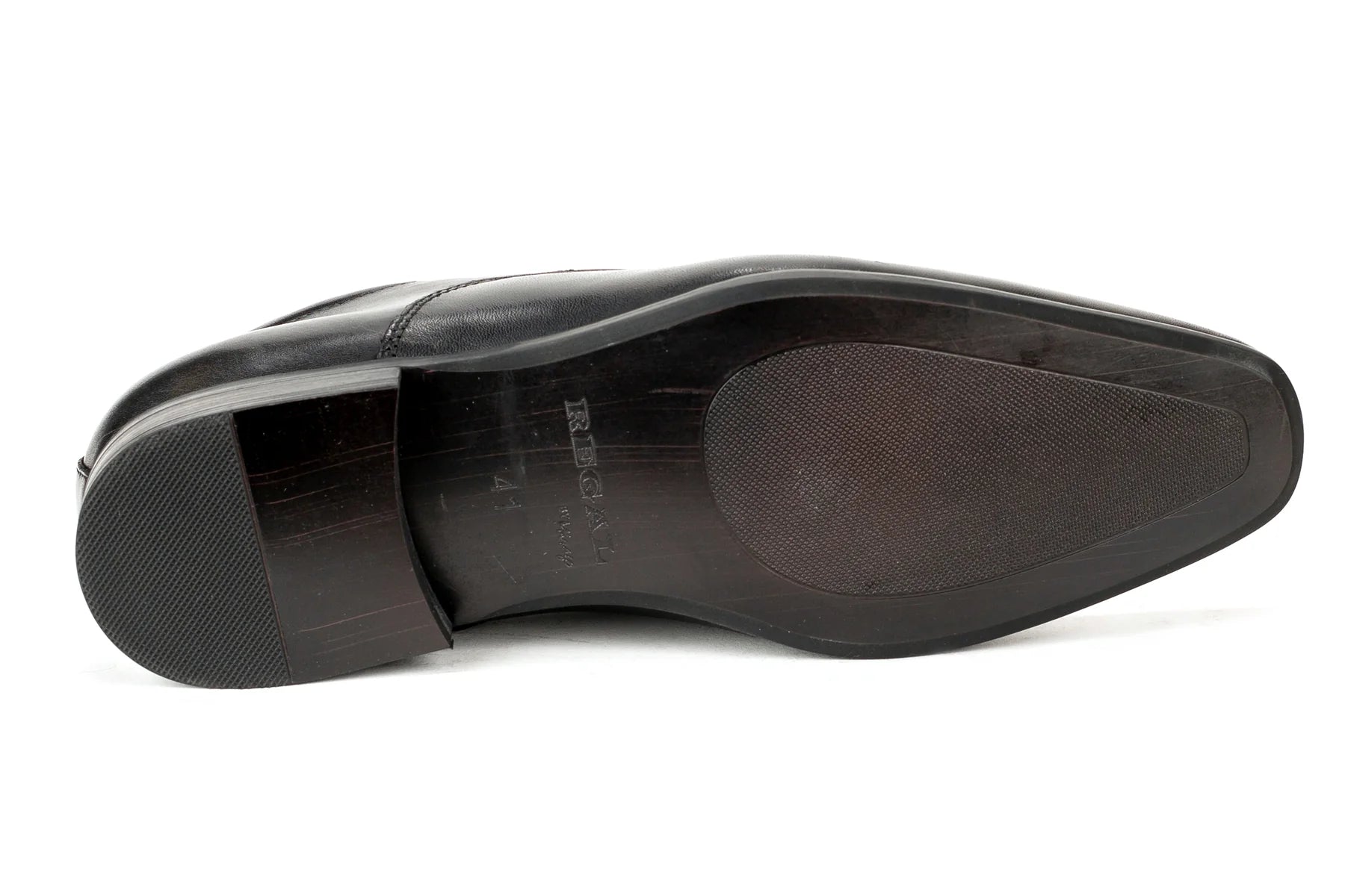 Mirage Regal Men's Dress Black Leather Slip On Shoe Apron Toe Thin Elegan shoes Irving