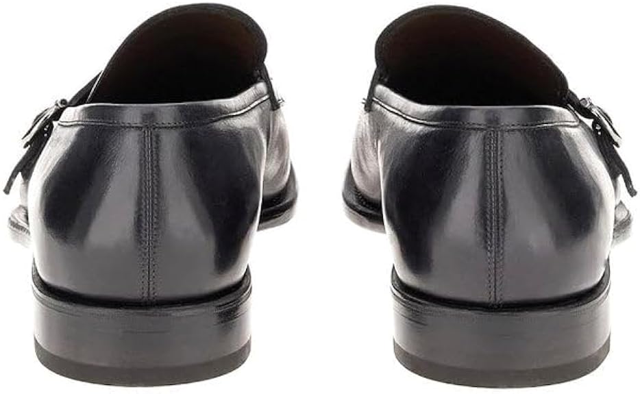 Ferragamo Nunzio Men's Black Leather Slip on Moccasins Shoe 745269