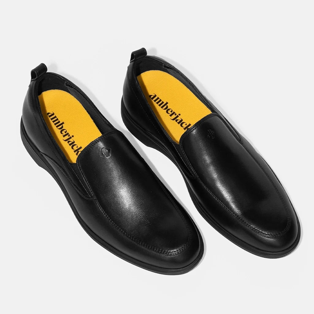 Amberjack Men's The Slip-On Black Shoes