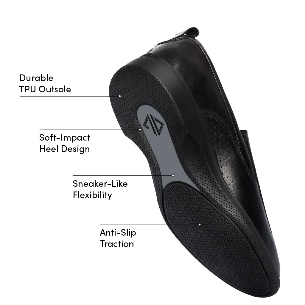 Amberjack Men's The Slip-On Black Shoes