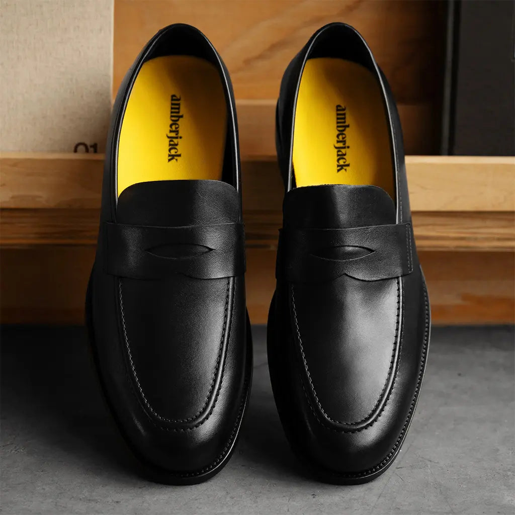 Amberjack Men's The Duke Black Dress Shoes
