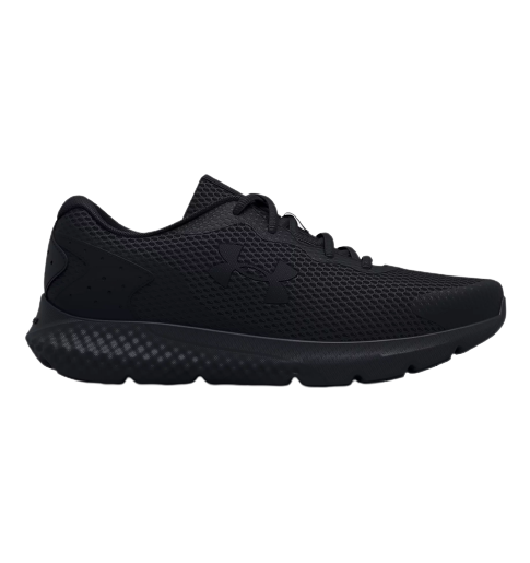 Under Armour Boy's Grade School Charged Rough3 Black Sneakers
