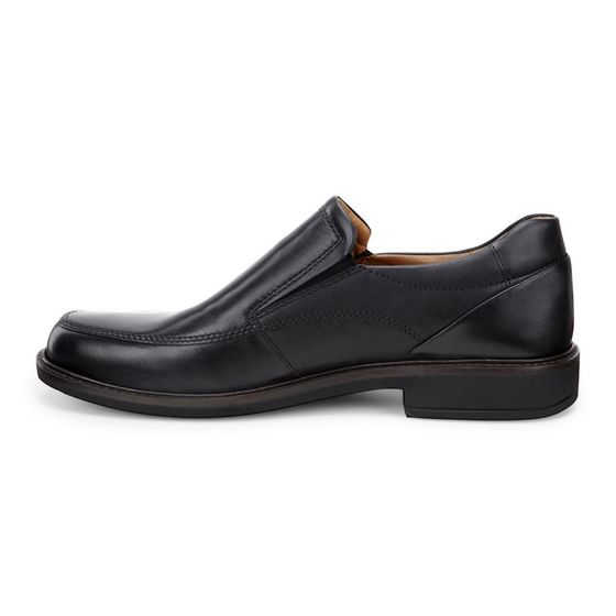 ECCO Men's 621124 Holton Black Leather Apron Toe Formal Slip On Loafer