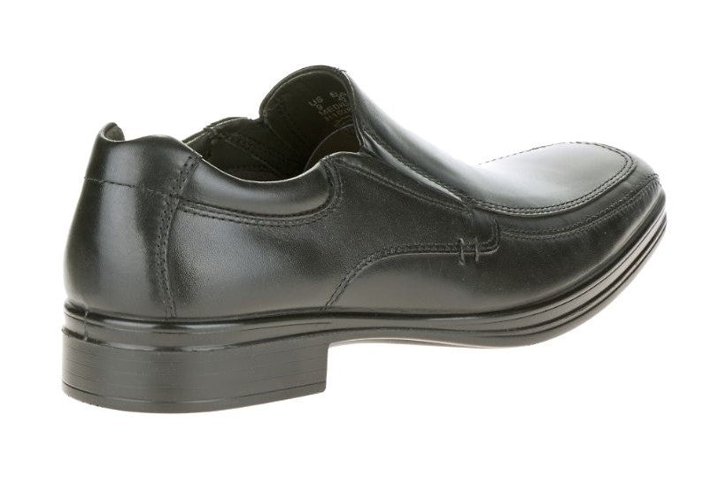 Hush Puppies Men's H102829 Quatro BK Slip-On Black Leather Shoe