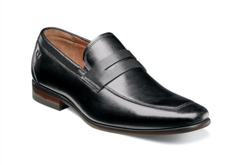 Florsheim Men's Postino Moc Toe Penny Loafer Black Leather Dress Shoe 15151