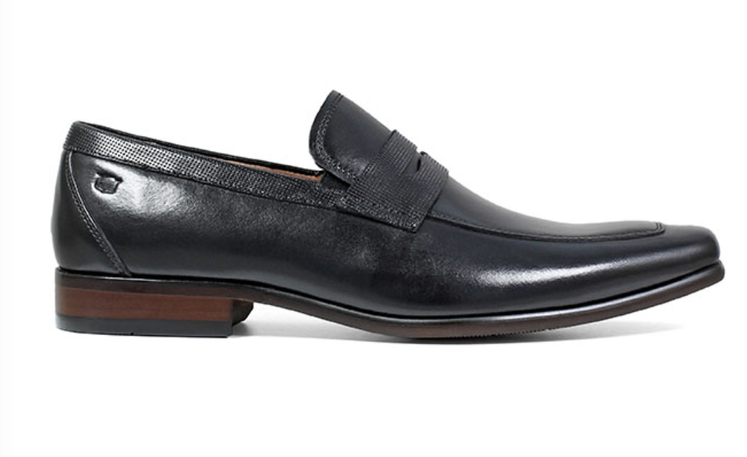 Florsheim Men's Postino Moc Toe Penny Loafer Black Leather Dress Shoe 15151