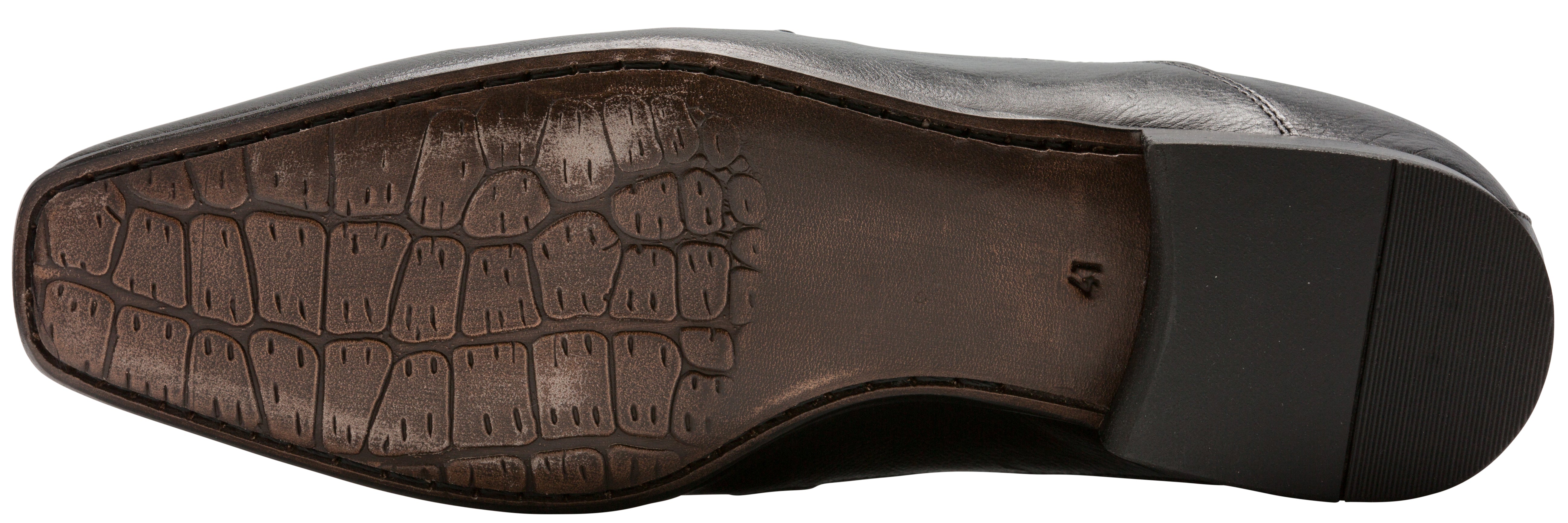 Alfredo Men's Black Leather Sole 1342