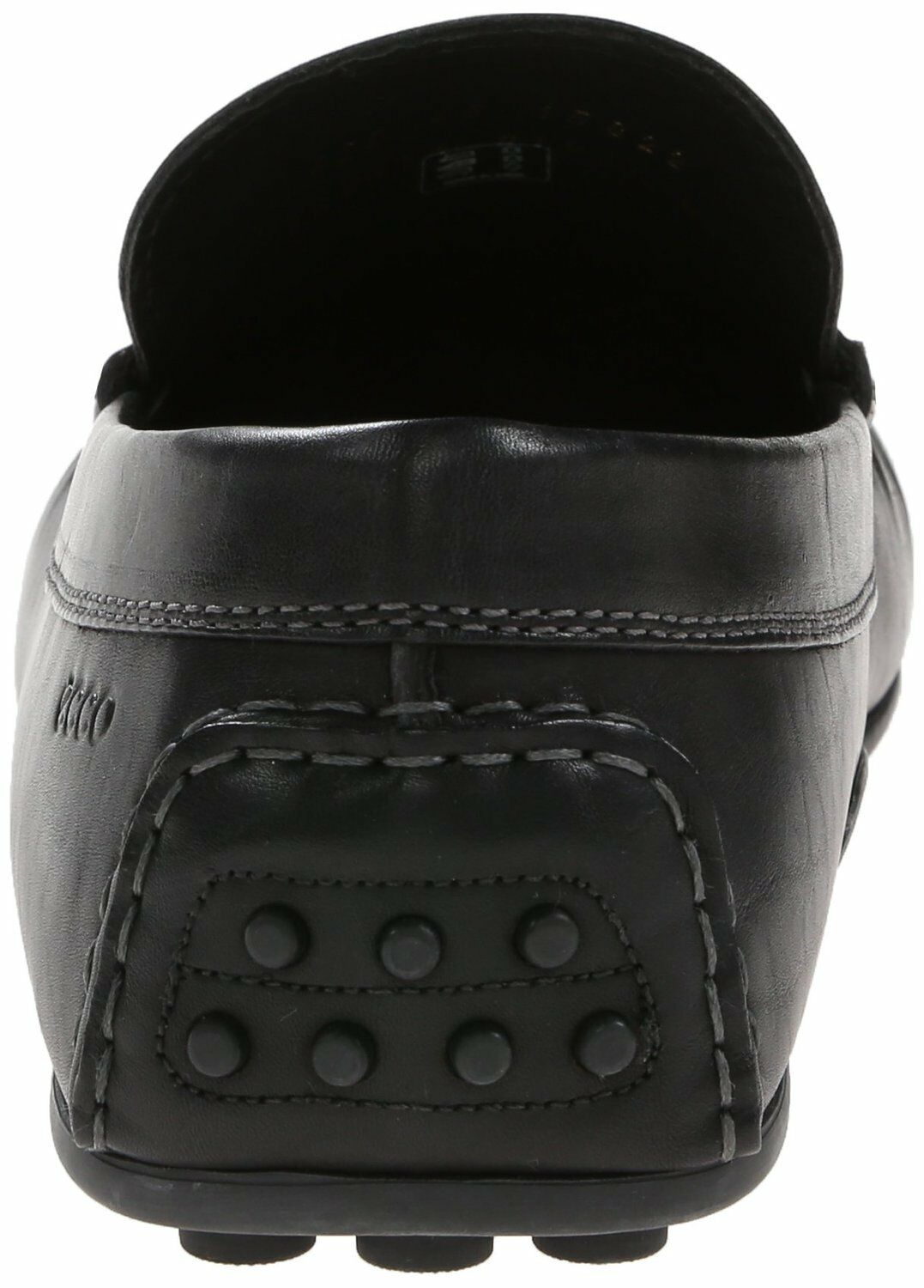 ECCO Men's 580414 Hybrid Black Leather Moccasin Slip-On Loafer