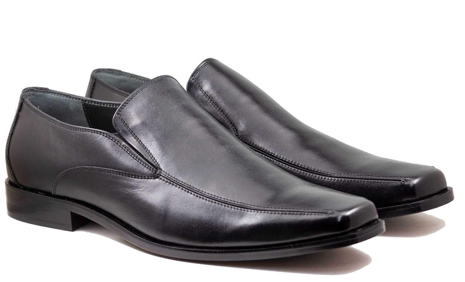 Mirage Black Dress Leather Slip on shoes 5838