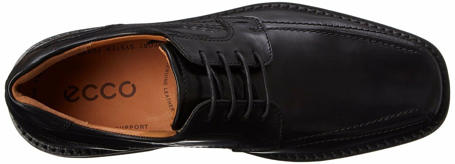 ECCO Men's 600254 Seattle Black Leather Bicycle-Toe Oxford MEN'S