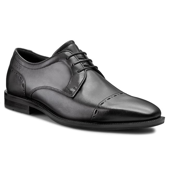 Ecco Men's 620684 Faro Black Leather Shoe Ecco Men's 620684 Faro Black Leather Shoe