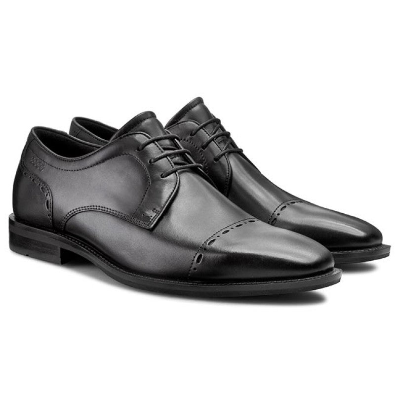 Ecco Men's 620684 Faro Black Leather Shoe