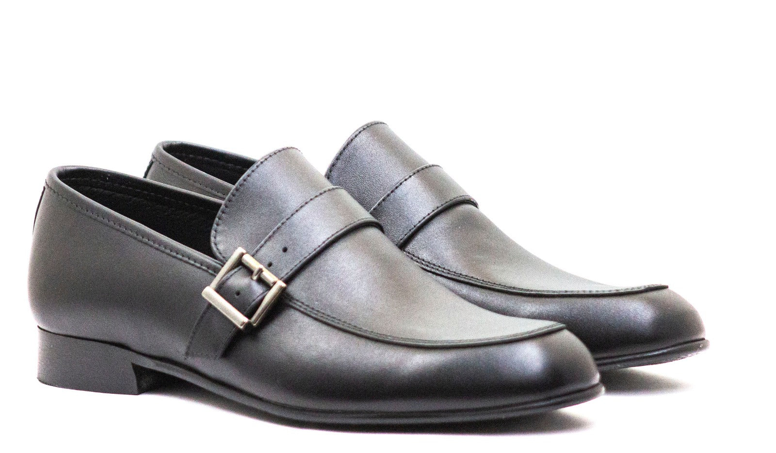 Andanines Boys Black Leather Slip On Loafer Dress Shoe C78320