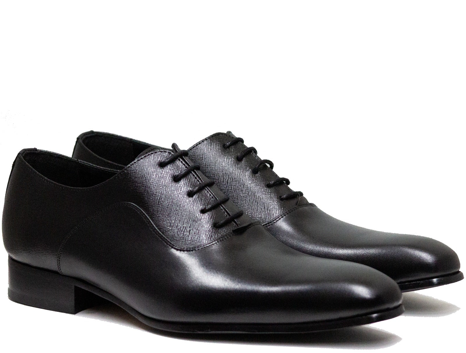 Luciana Men's Black Saffiano Leather Dress Shoe 7206-2