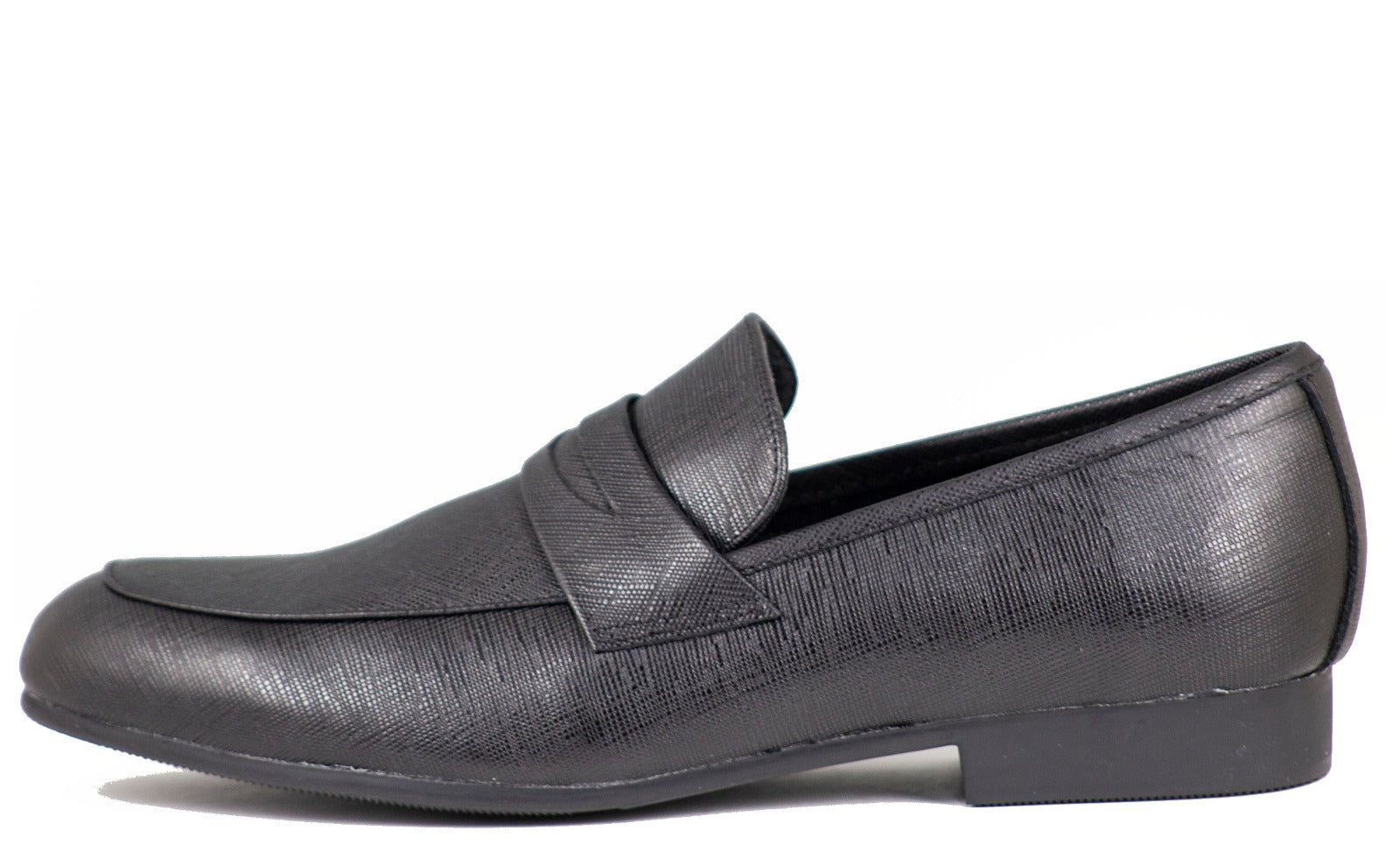 Venettini Boys Dress Black Shoes Chase Gambino Leather Loafer