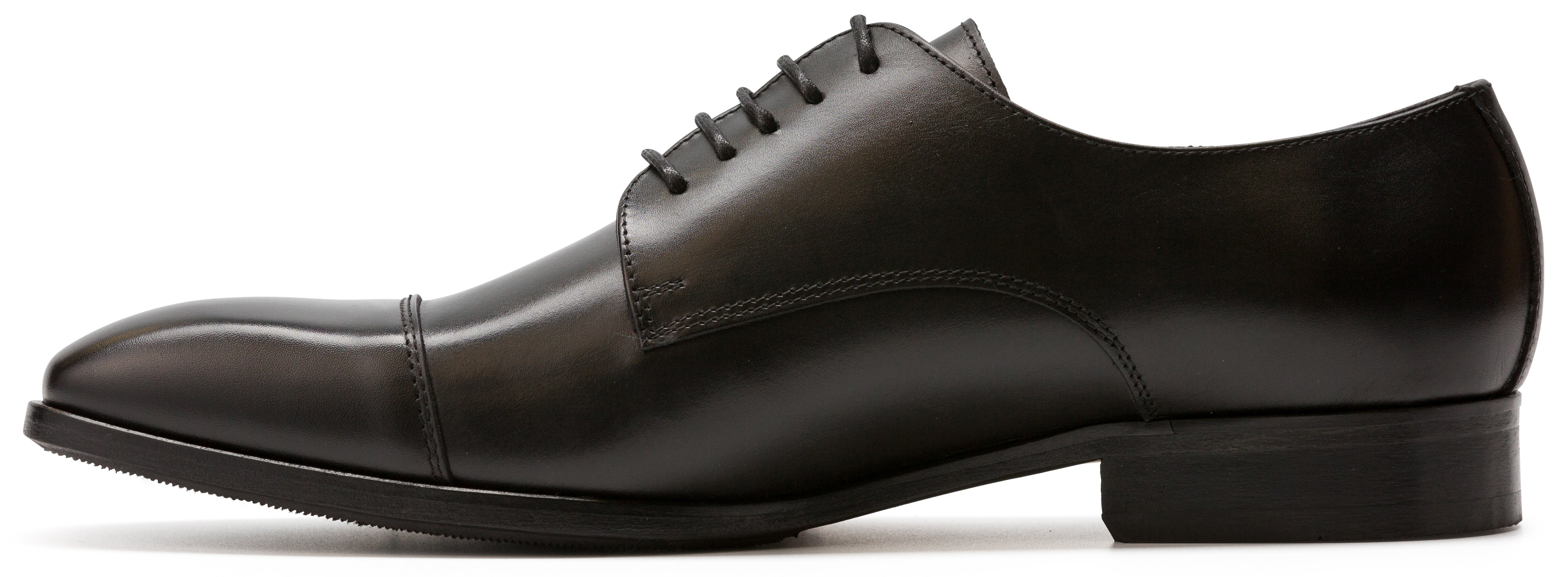 Luciana Men's Black Leather Cap toe Dress Shoe 6305