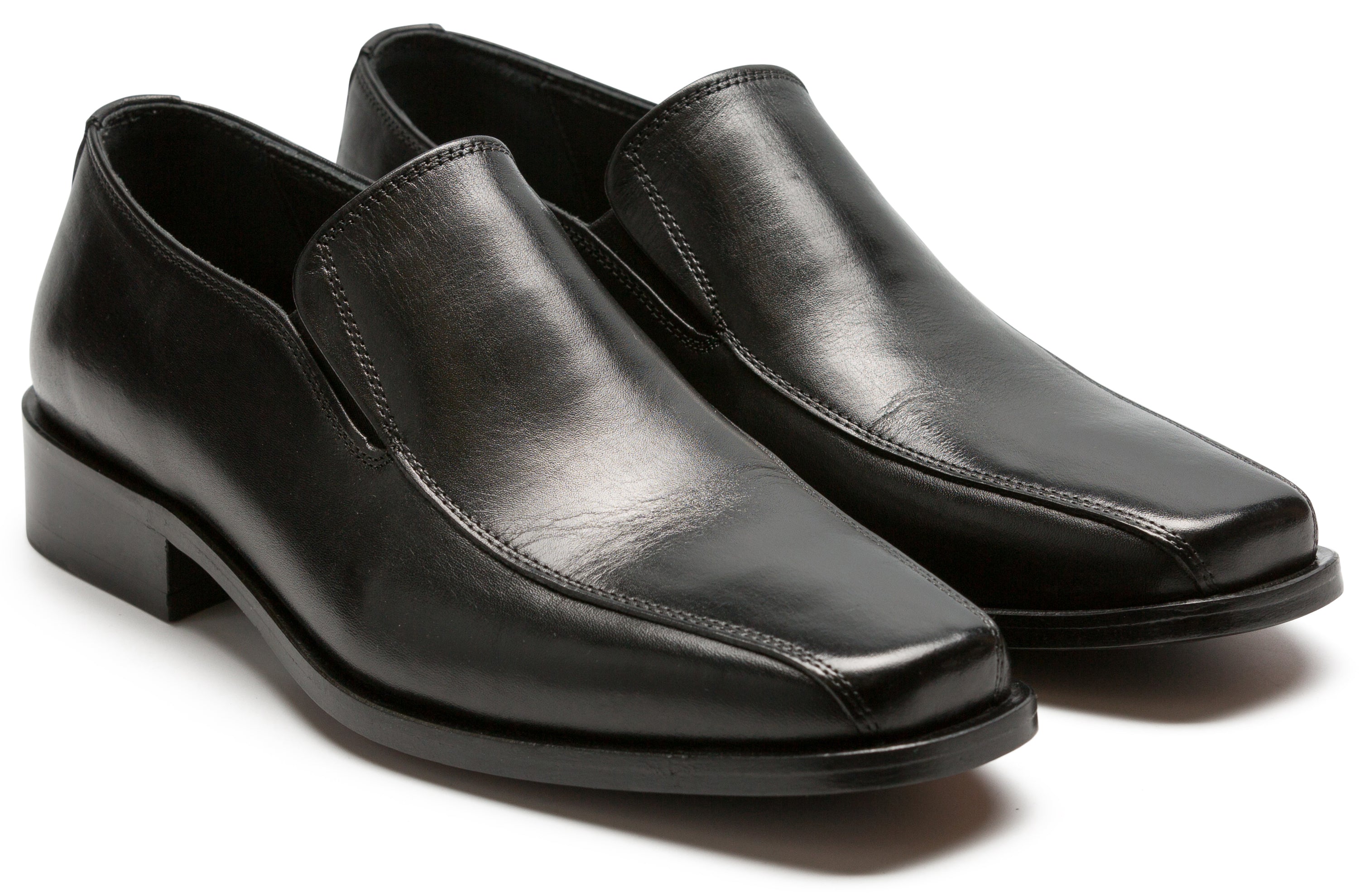 Mirage Black Dress Leather Slip on shoes 4594