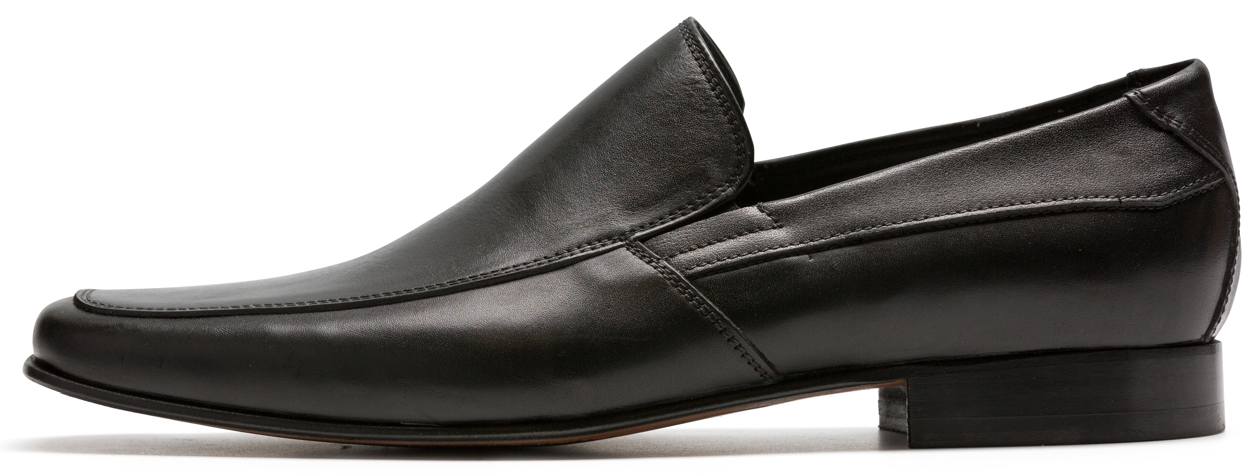 Mirage Black Dress Leather Slip on shoes  6502