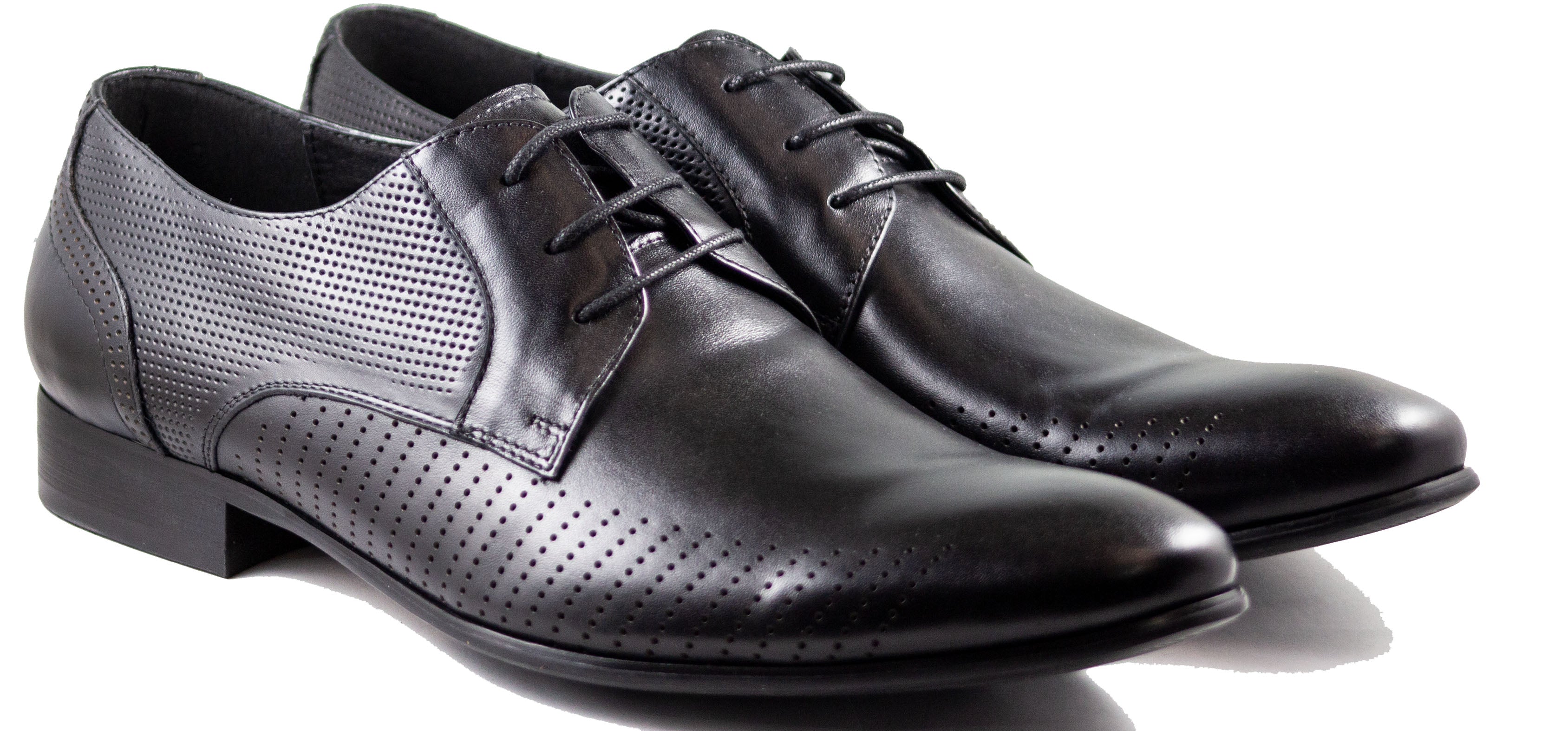 Mario Samello Men's Black Leather Dress Shoes  N89