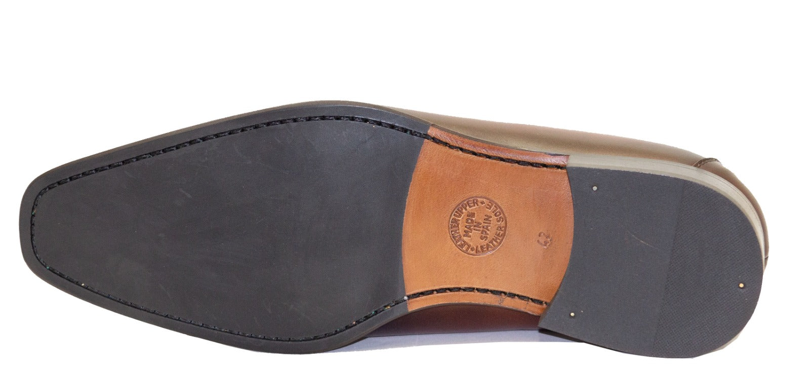 Luciana Men's Cognac (Tan) Leather Plain Toe Dress Shoe 7195
