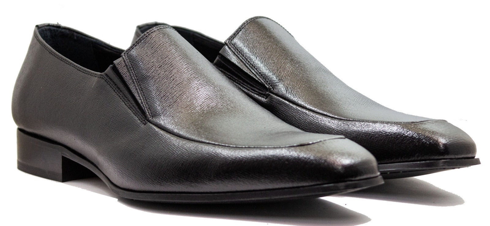 Luciana Men's Black Saffiano Leather Dress Shoe 7810