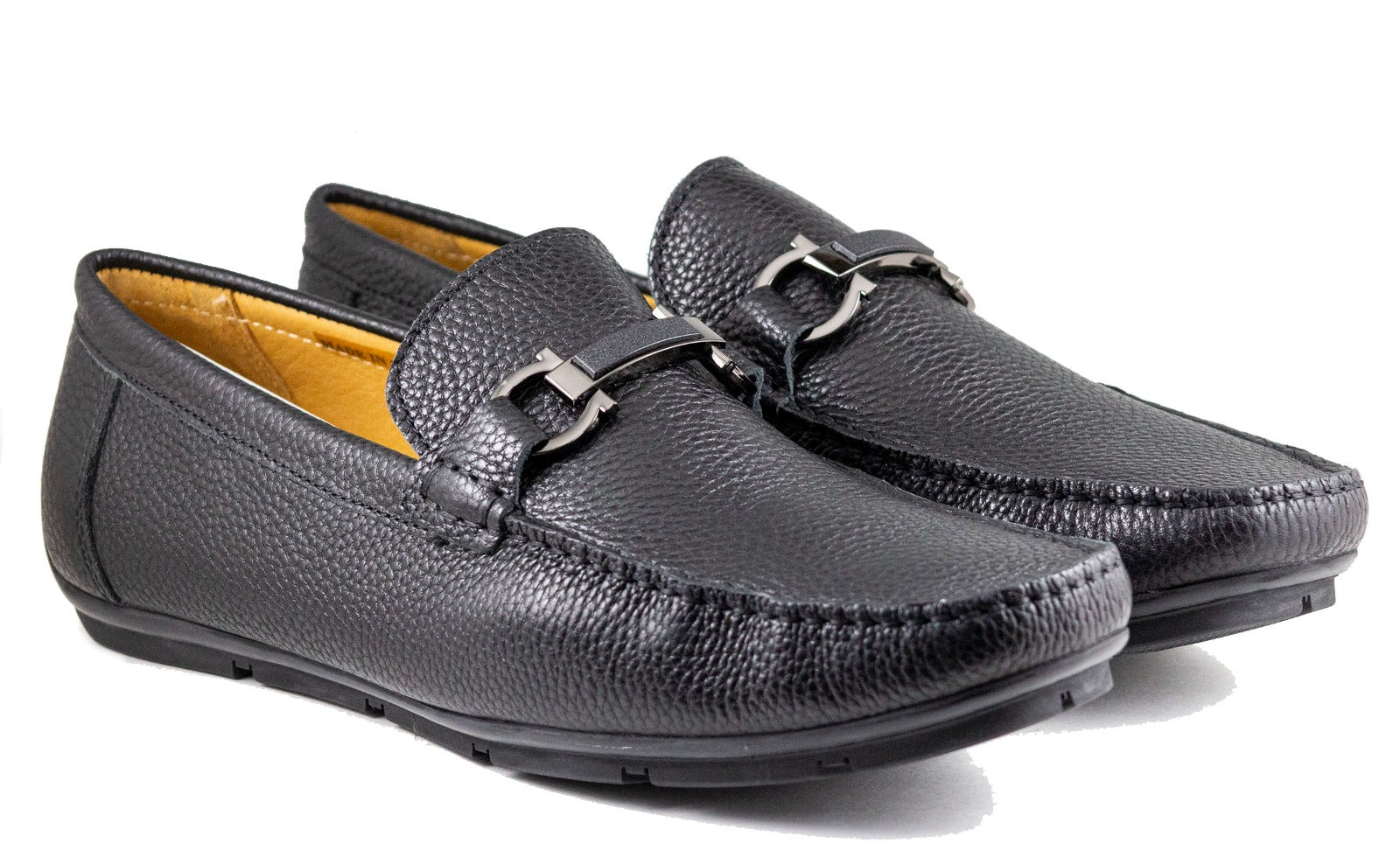 Salo Men's Black  Loafers Moccasins Shoes 310-02