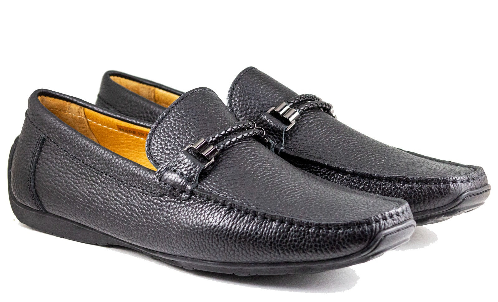 Salo Men's Black  Loafers Moccasins Shoes 405-186