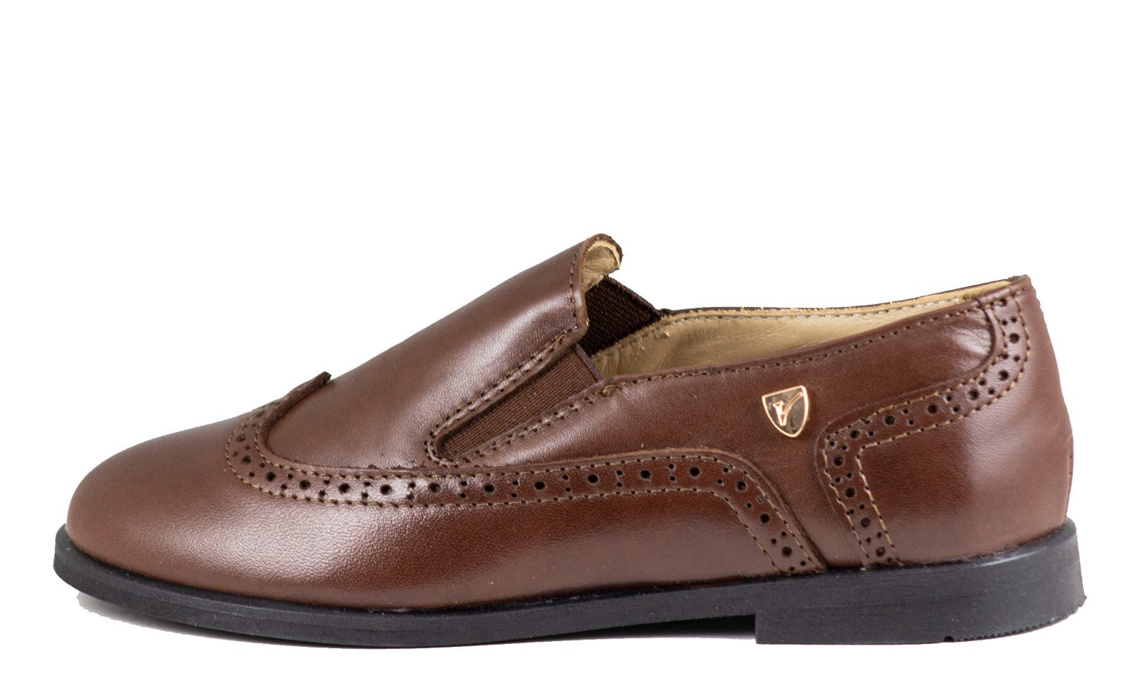 Venenttini Boy's Belva Brown Dress Leather Shoes