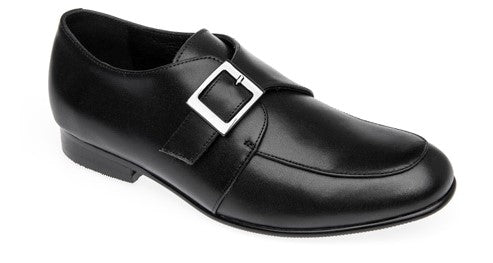 Venettini Boys 55-JAXSON Black Leather Velcro Shoe