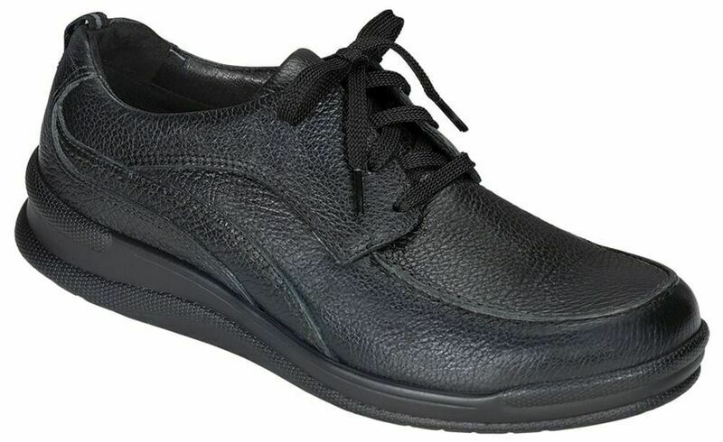 SAS Men's Move On Black Leather Orthopedic Shoe