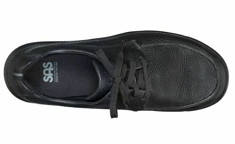 SAS Men's Move On Black Leather Orthopedic Shoe