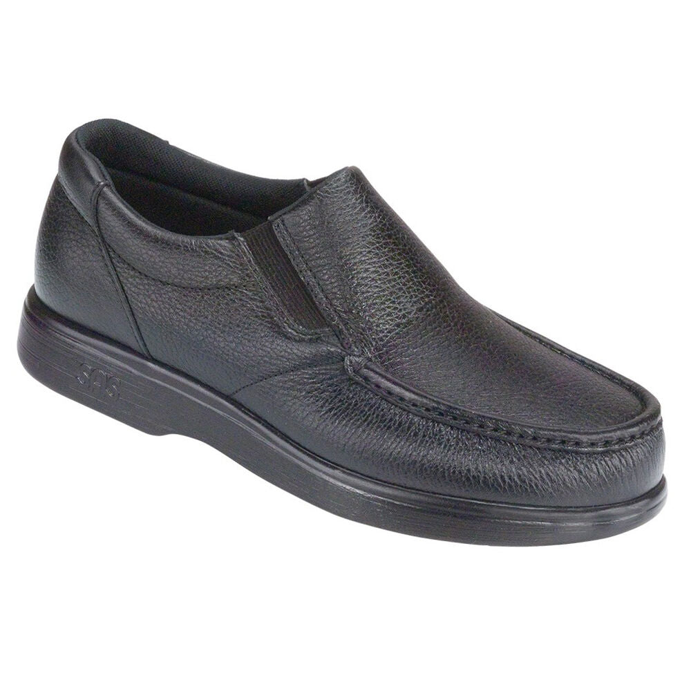 SAS Men's Side Gore Orthopedic Black Pebbled Leather Walking Shoe
