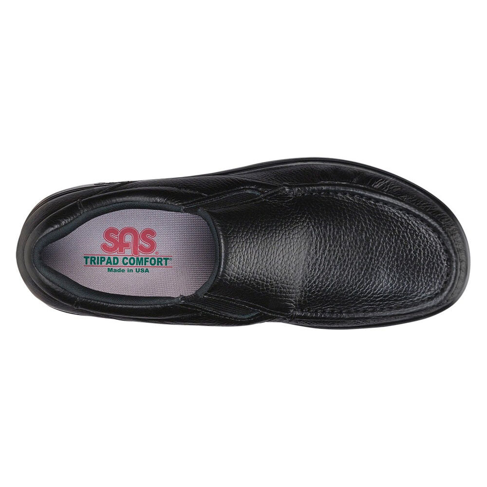 SAS Men's Side Gore Orthopedic Black Pebbled Leather Walking Shoe