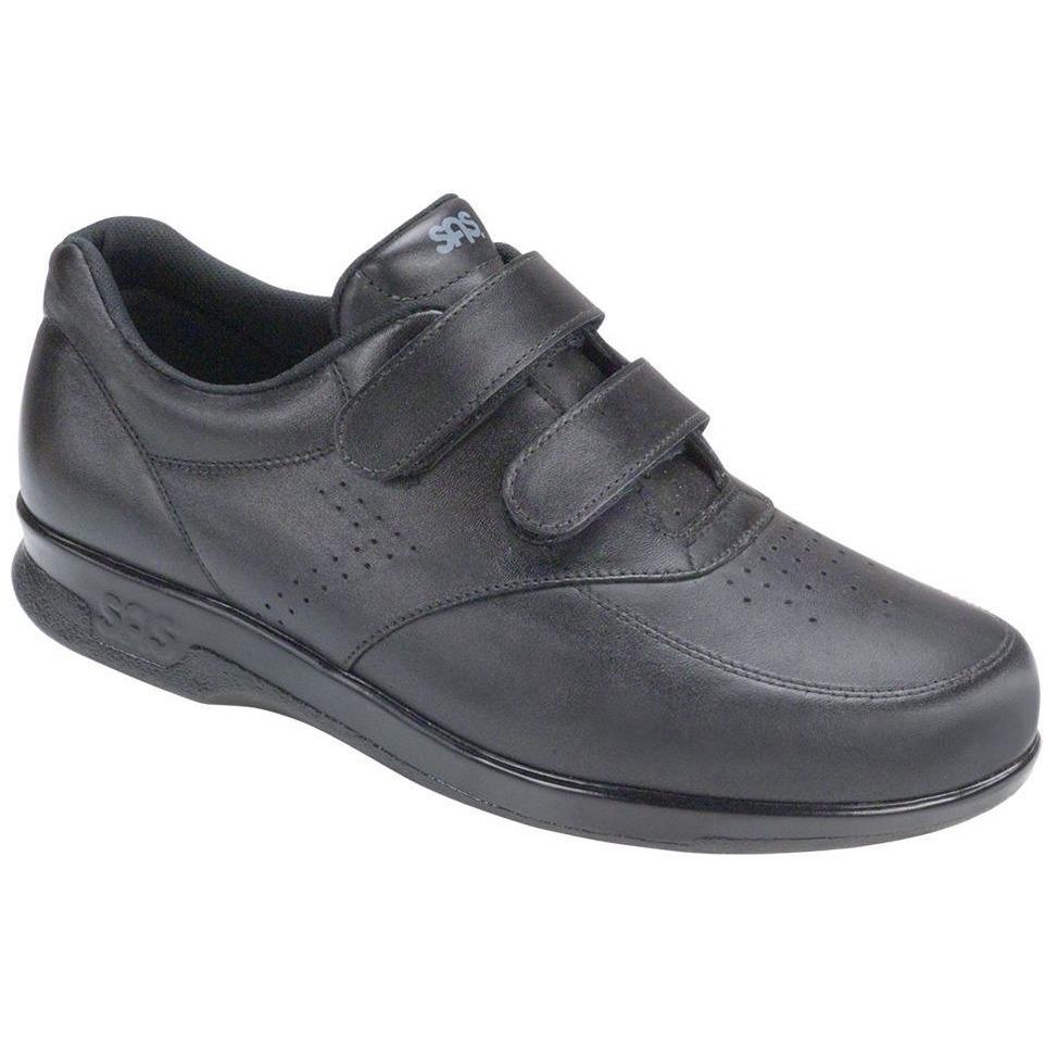 SAS Men's Vto Velcro Black Leather Orthopedic Shoe
